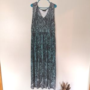 Plus-size Blue Ombre Maxi Dress